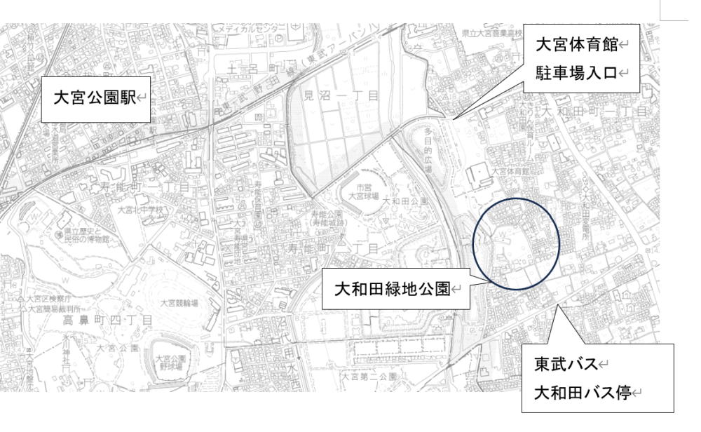 大和田緑地公園位置図