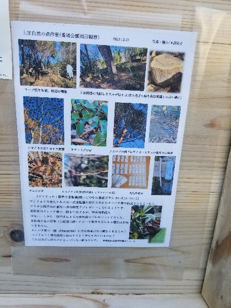 上加緑地掲示板細部２